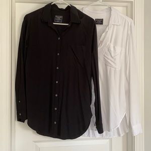 Black & White (both) button down shirts